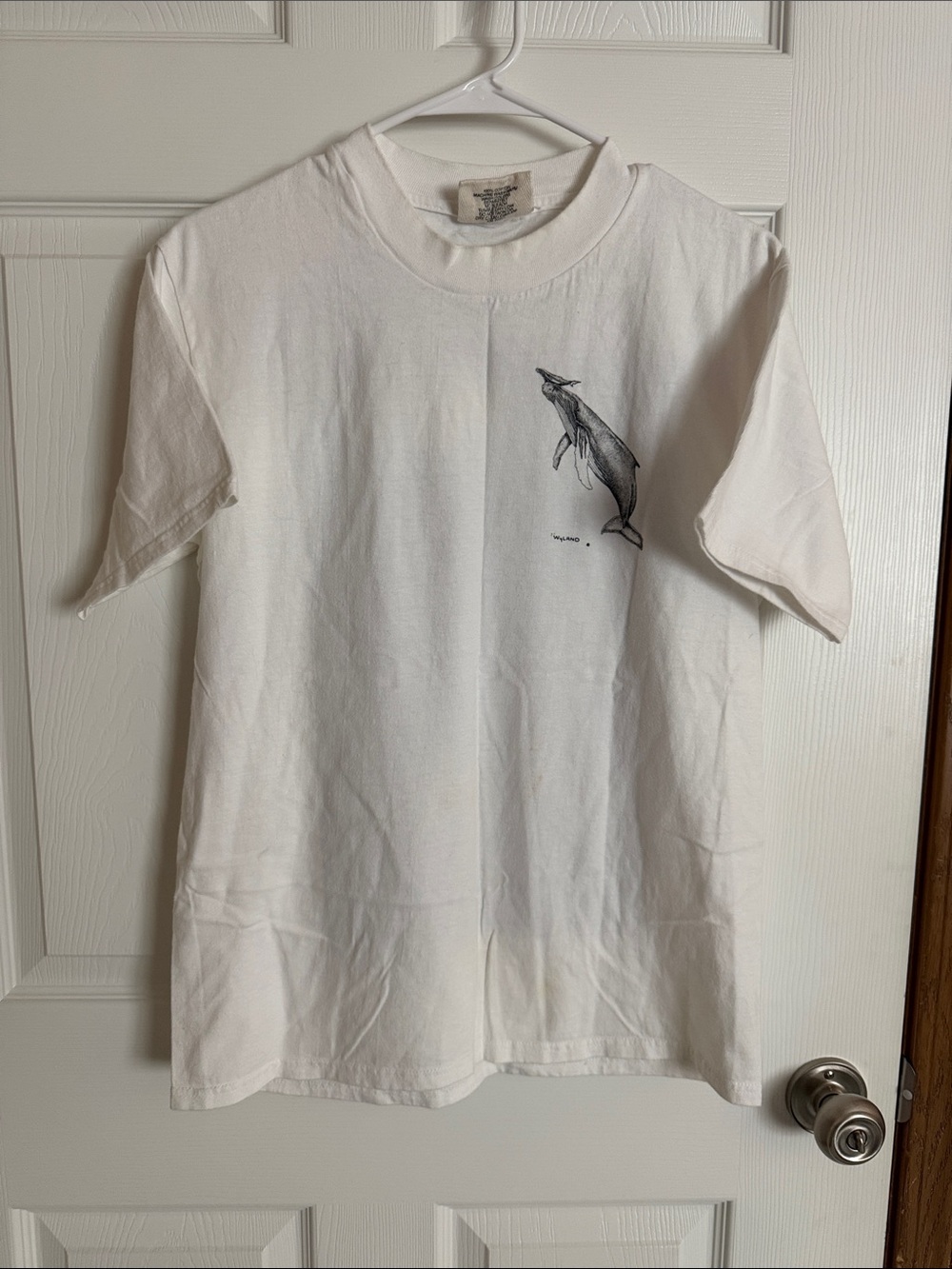 Men’s Vintage Wyland First Breath Whale Graphic T-Shirt Medium USA Ocean Art